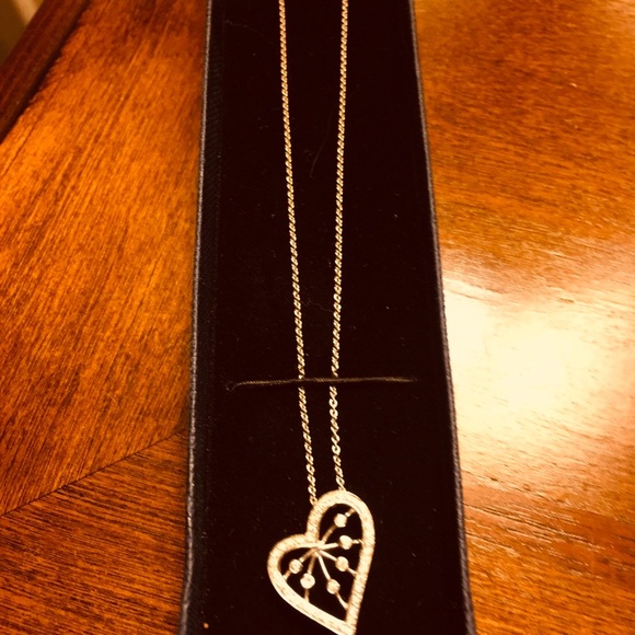 NOT FOR SALE.  Whimsical Diamond Heart Necklace - Picture 2 of 3